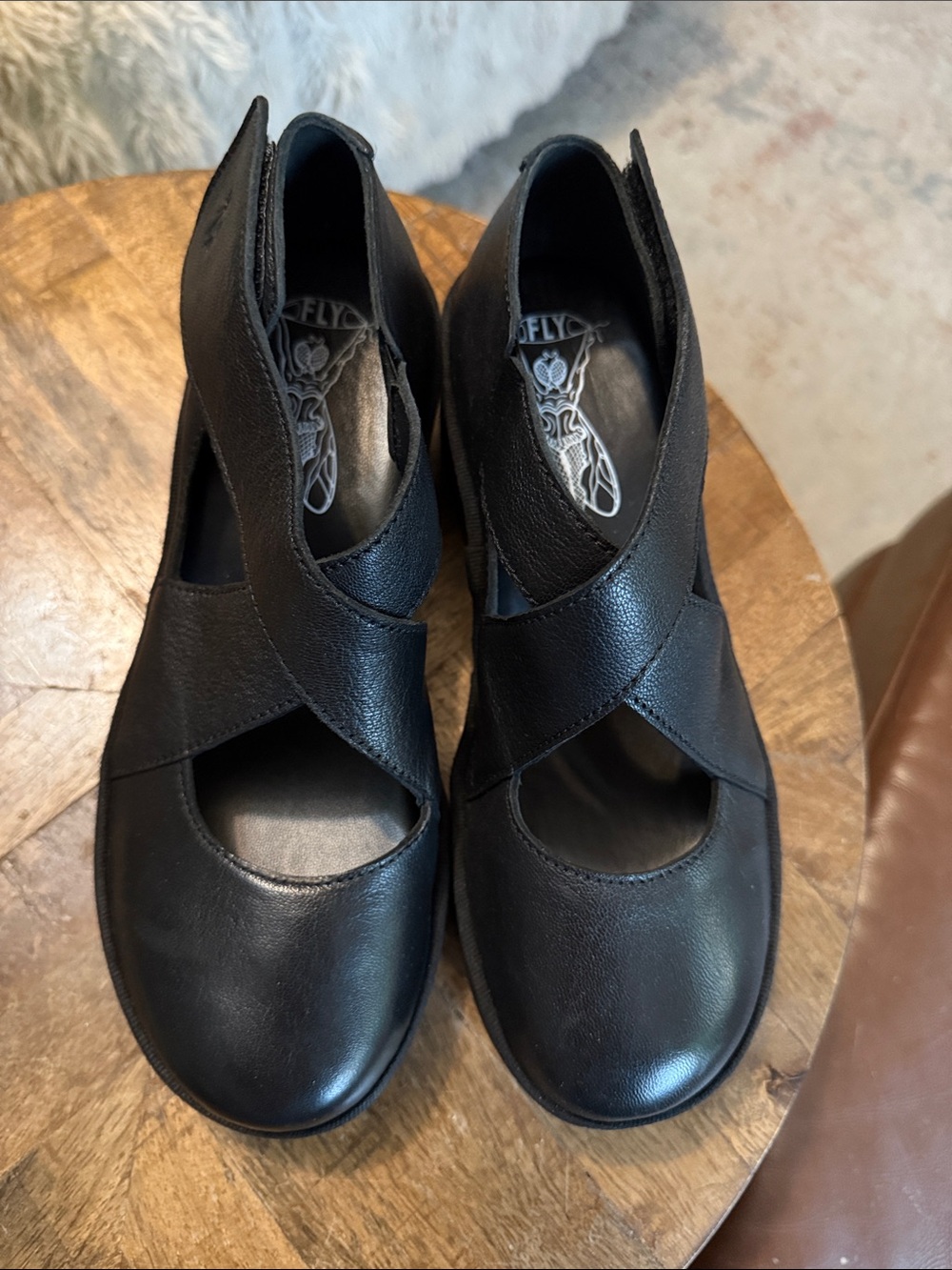 Fly London Togo 533 Leather Platform Shoes 39/9 - Picture 10 of 15